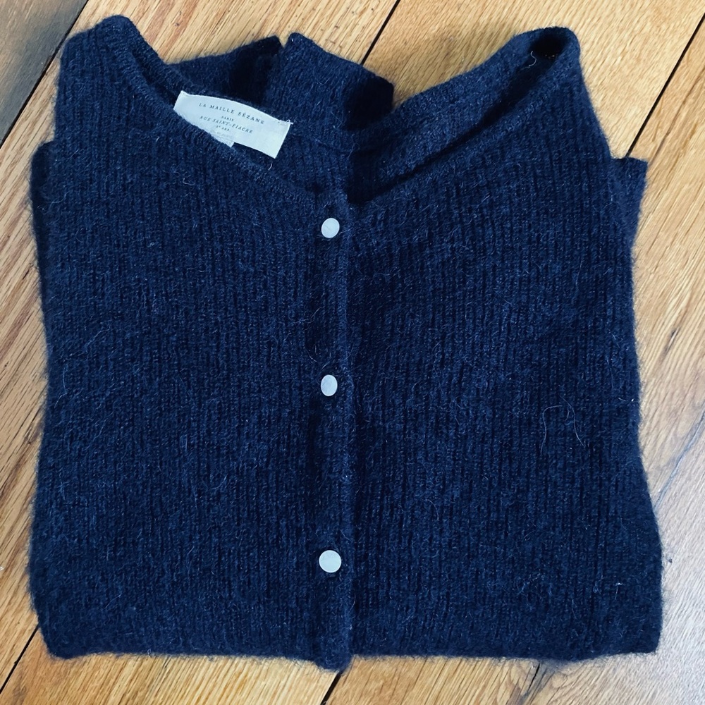Sezane Gaspard Cardigan XS Navy - Picture 3 of 3